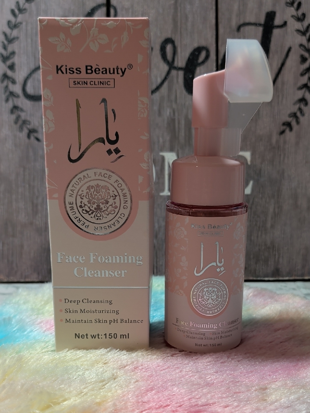 Kiss Beauty Pink Face Foaming Cleanser - Yara scented